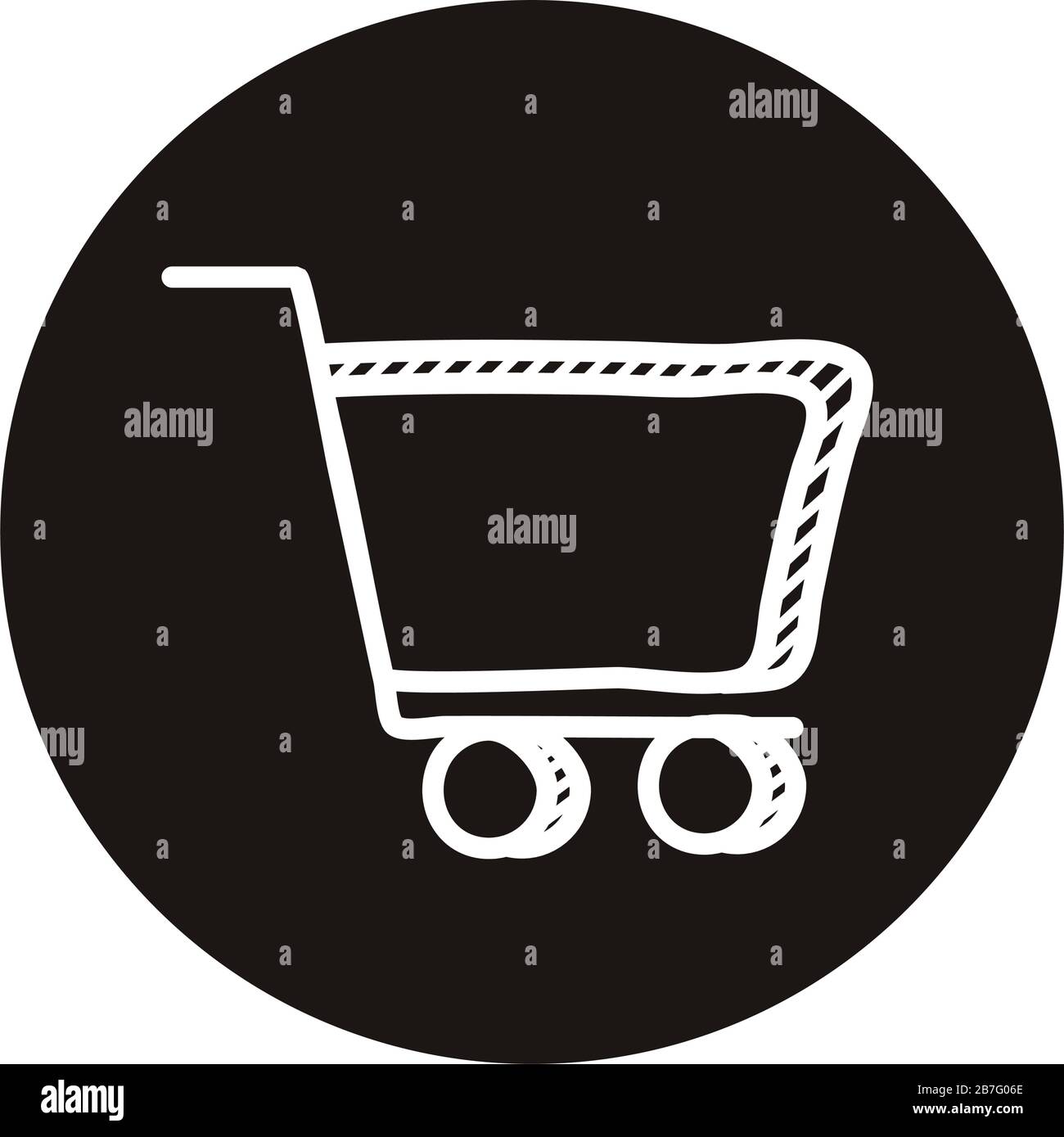 shopping cart doodle block style icon Stock Vector Image & Art - Alamy