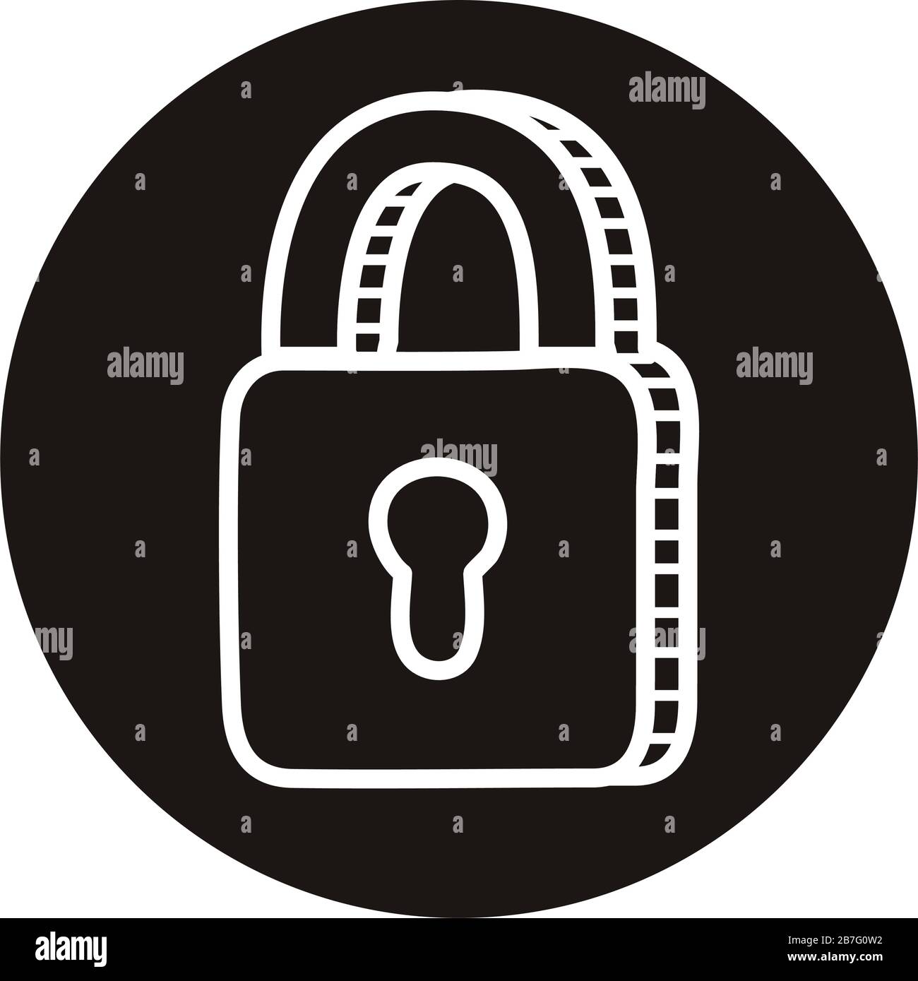 safe padlock doodle block style icon Stock Vector Image & Art - Alamy