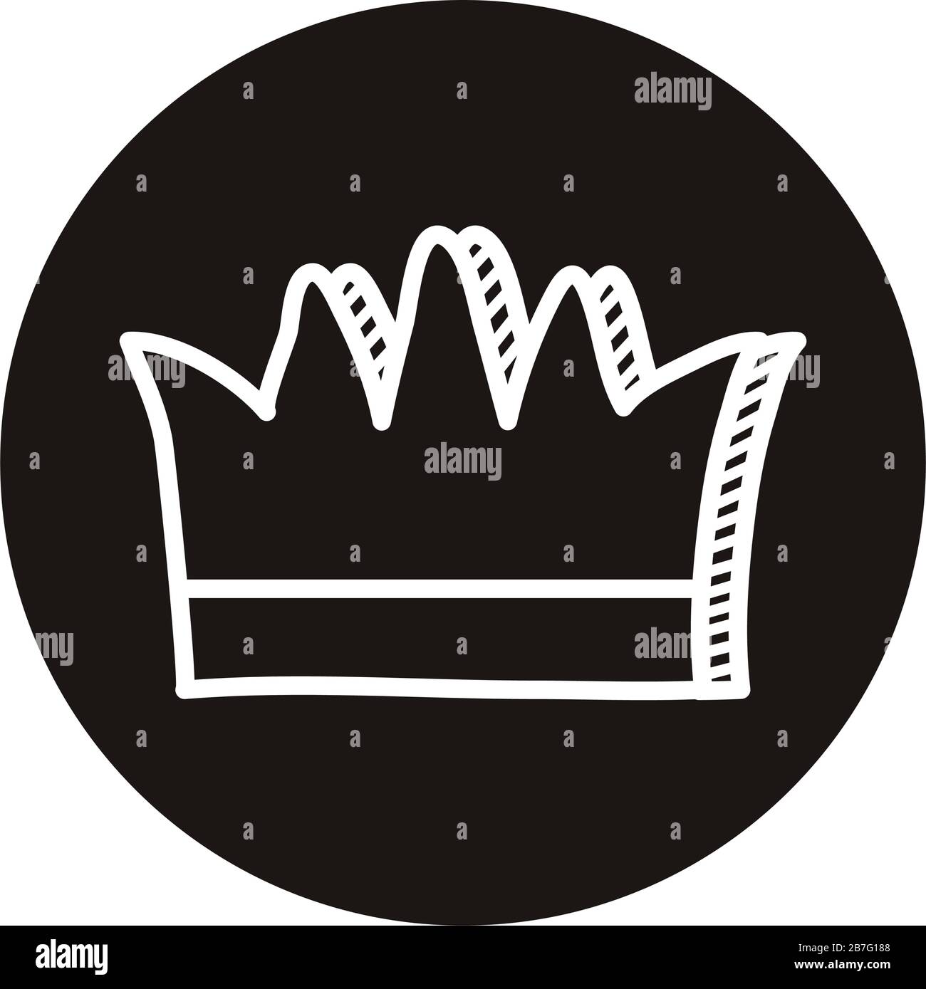 queen crown doodle block style icon Stock Vector Image & Art - Alamy
