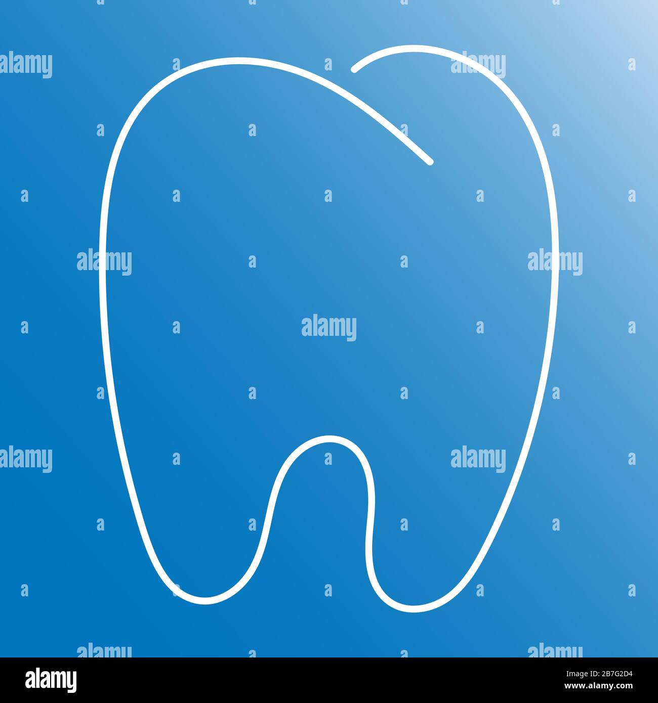 tooth icon vector. Linear style sign for mobile concept and web design ...