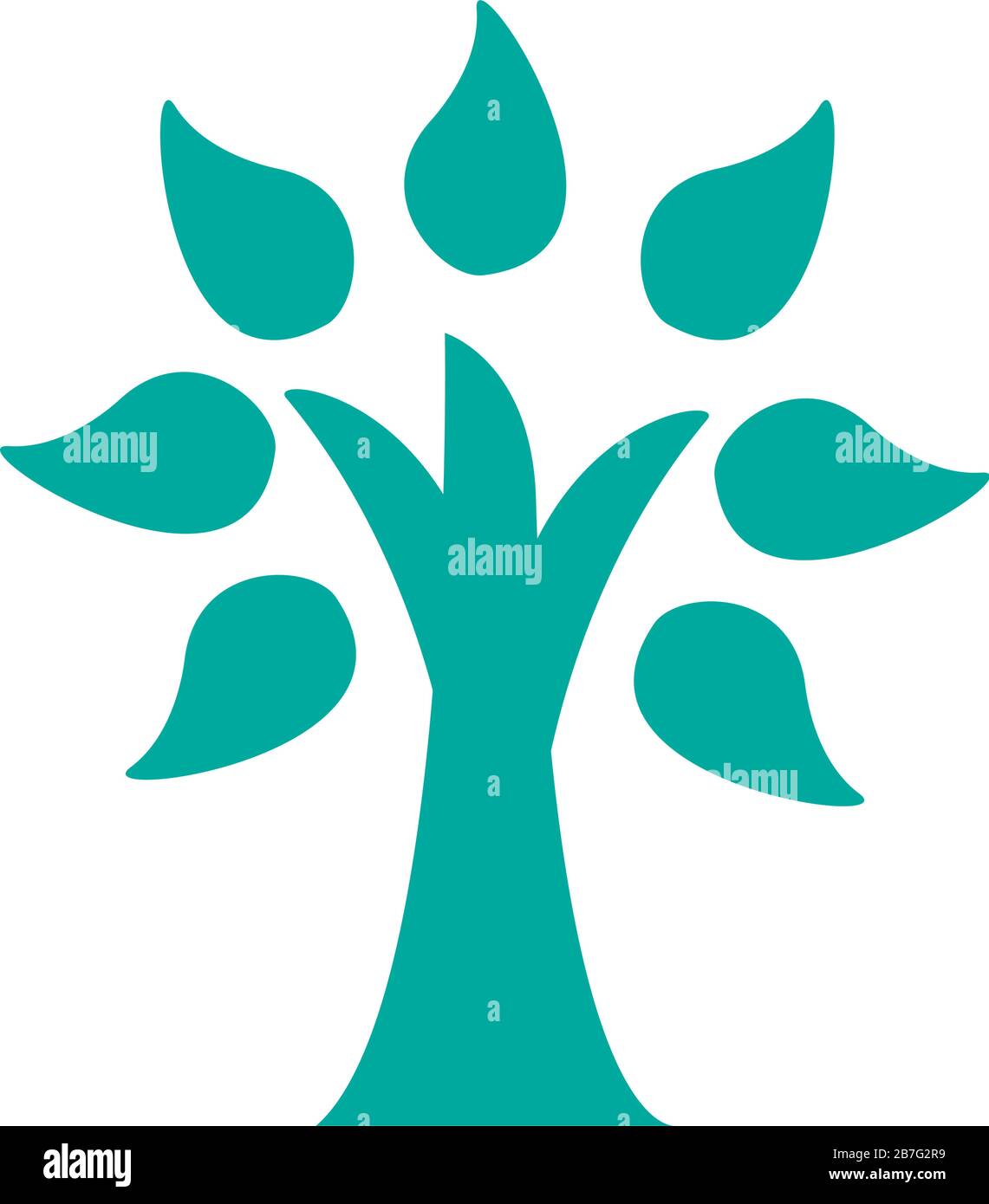 tree plant forest with leafs silhouette style icon Stock Vector Image ...