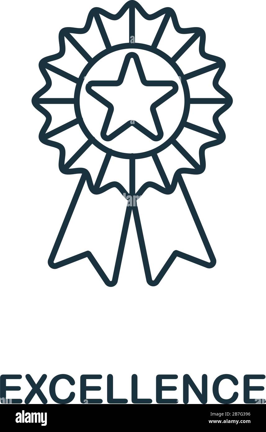 Excellence Icon From Life Skills Collection Simple Line Excellence Icon For Templates Web Design And Infographics Stock Vector Image Art Alamy