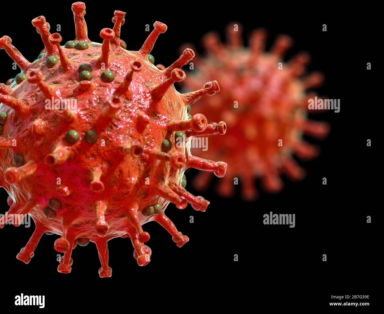 Conceptual illustration of RNA virus Stock Photo