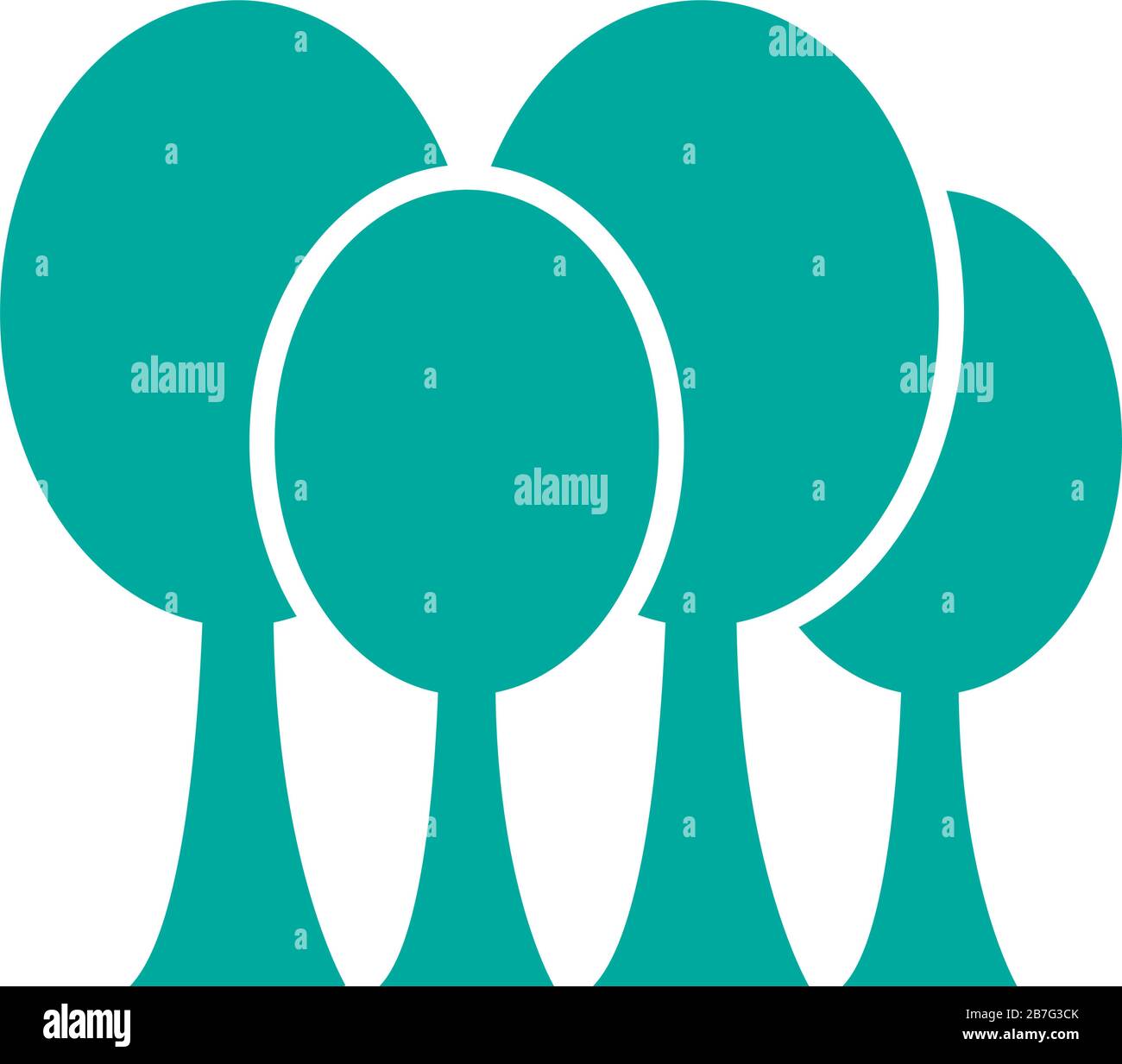 trees plants forest silhouette style icon Stock Vector Image & Art - Alamy