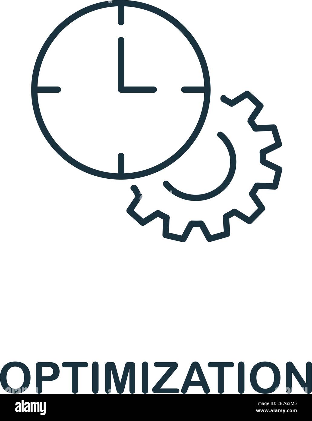 Optimization icon from teamwork collection. Simple line element Optimization symbol for templates, web design and infographics Stock Vector