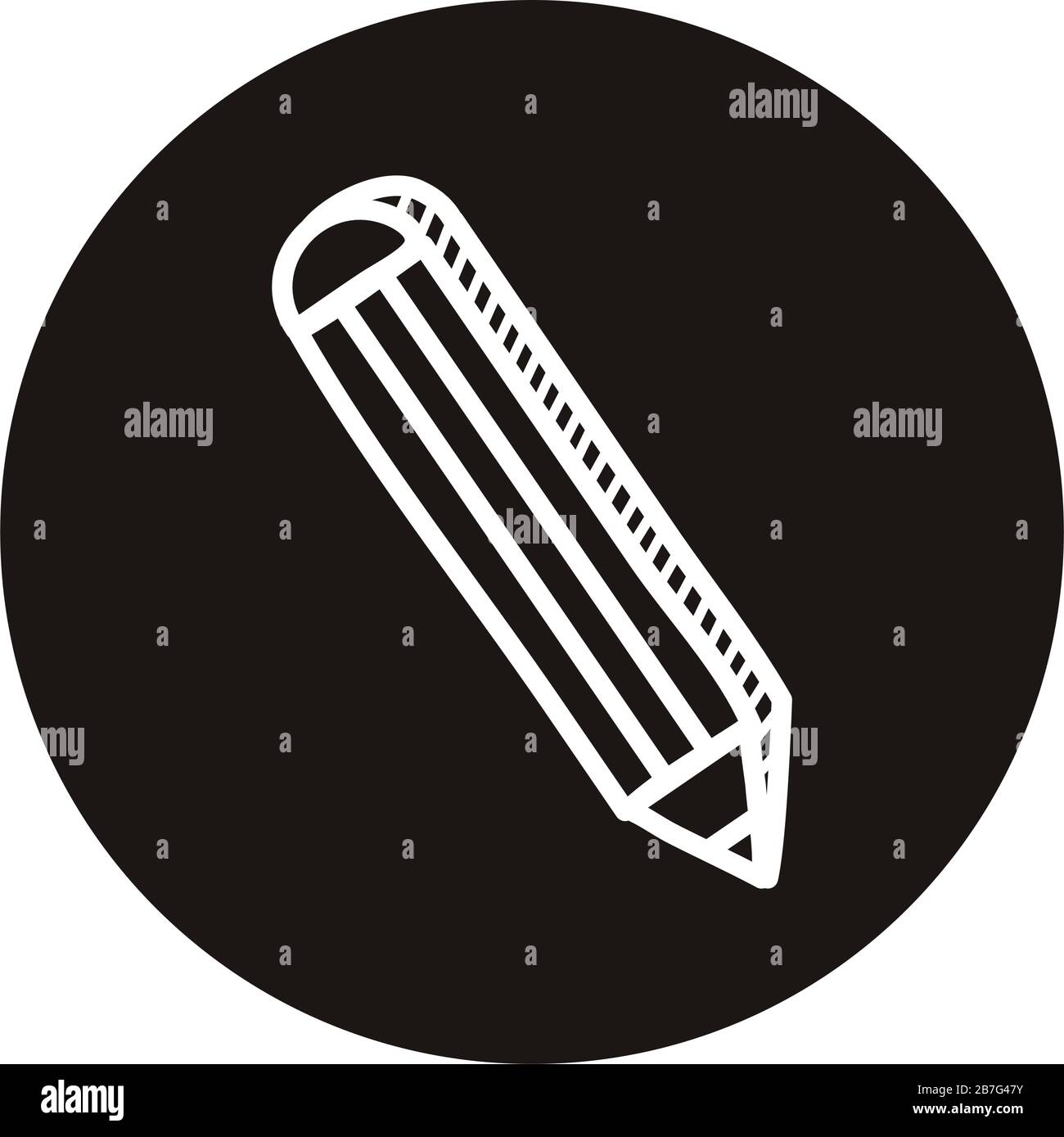 pencil supply doodle block style icon Stock Vector Image & Art - Alamy