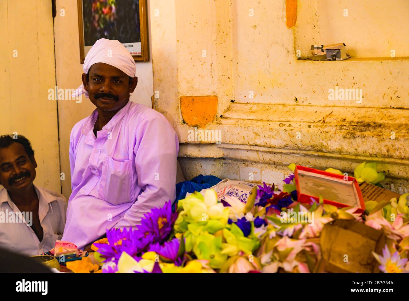 Sri Lanka attendant robes Anuradhapura Sri Maha Bodhi Tree temple