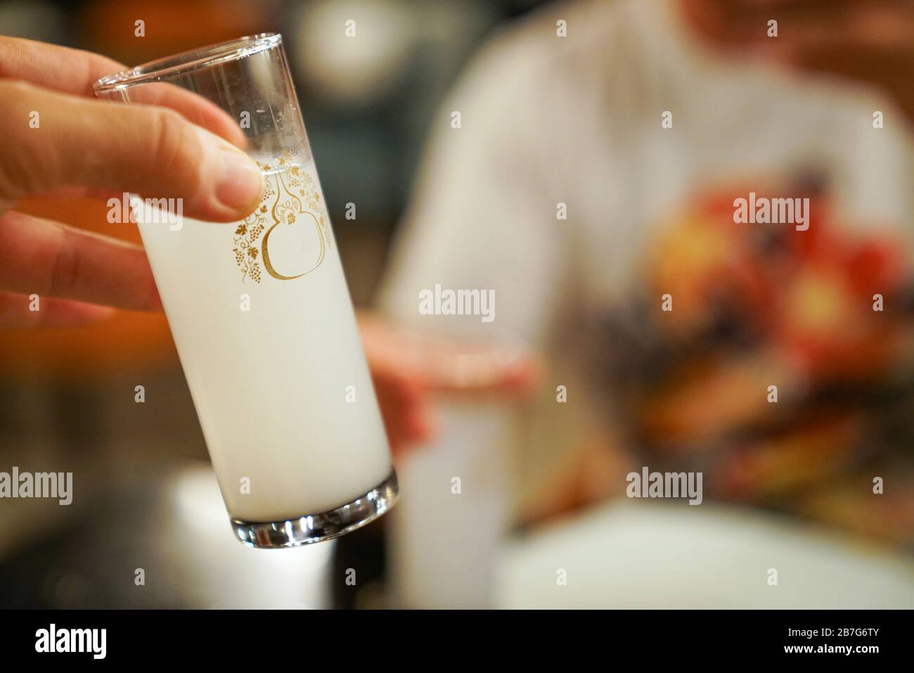traditional Turkish alcoholic drink raki Stock Photo Alamy