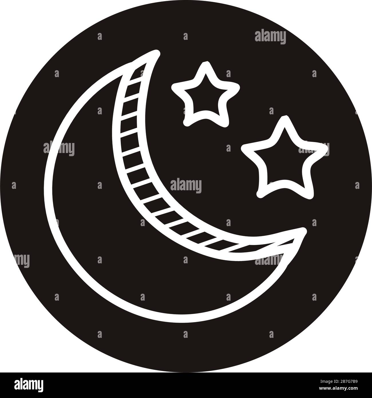 moon and stars doodle block style icon Stock Vector Image & Art - Alamy