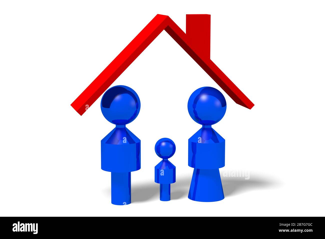 3D house shape, family Stock Photo - Alamy