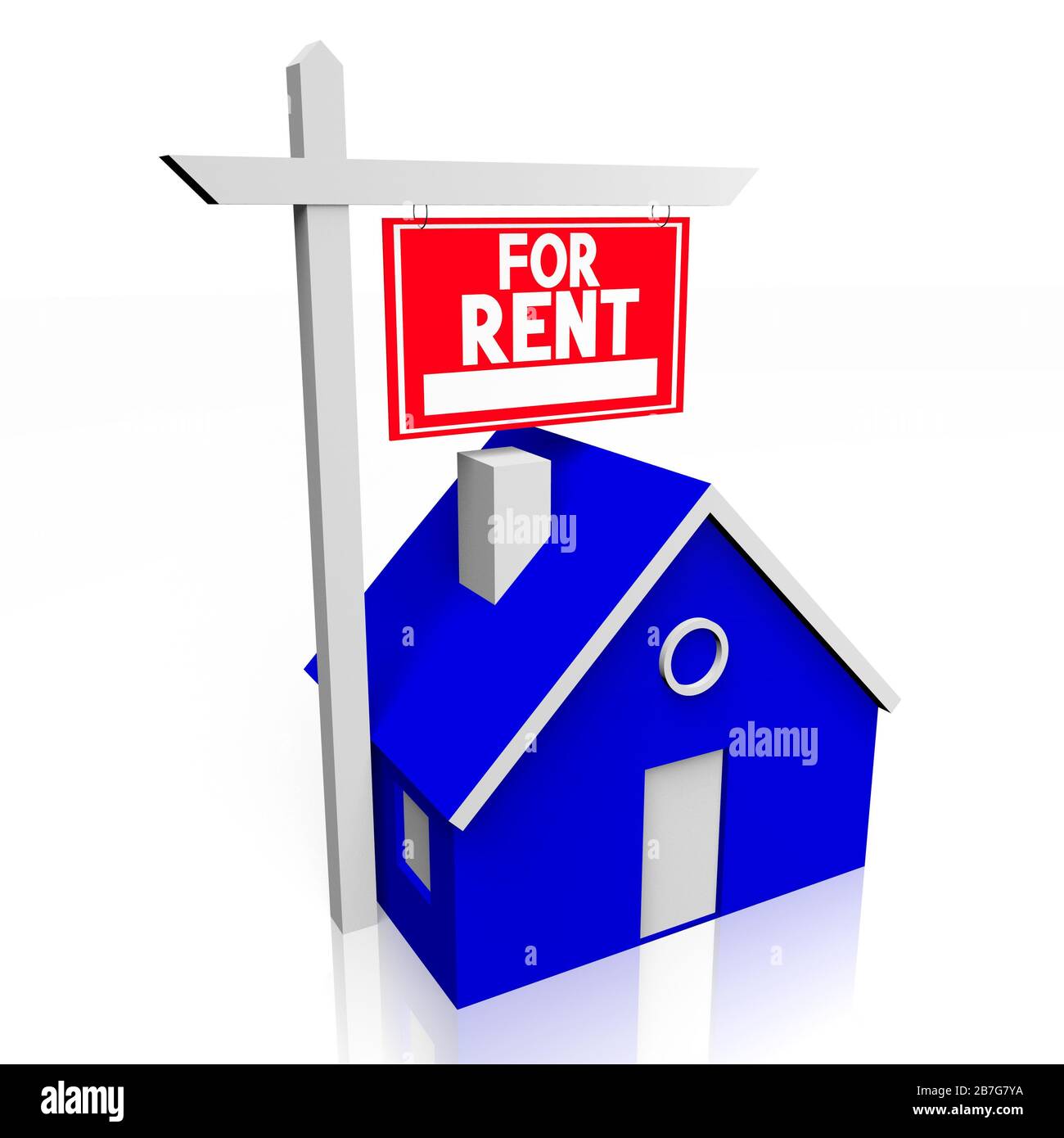 3D house for rent concept Stock Photo Alamy