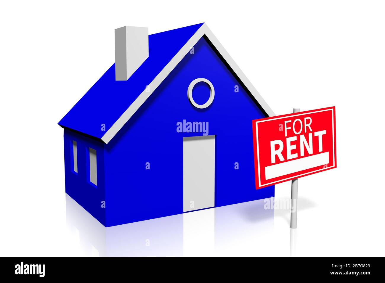 3D house for rent concept Stock Photo Alamy
