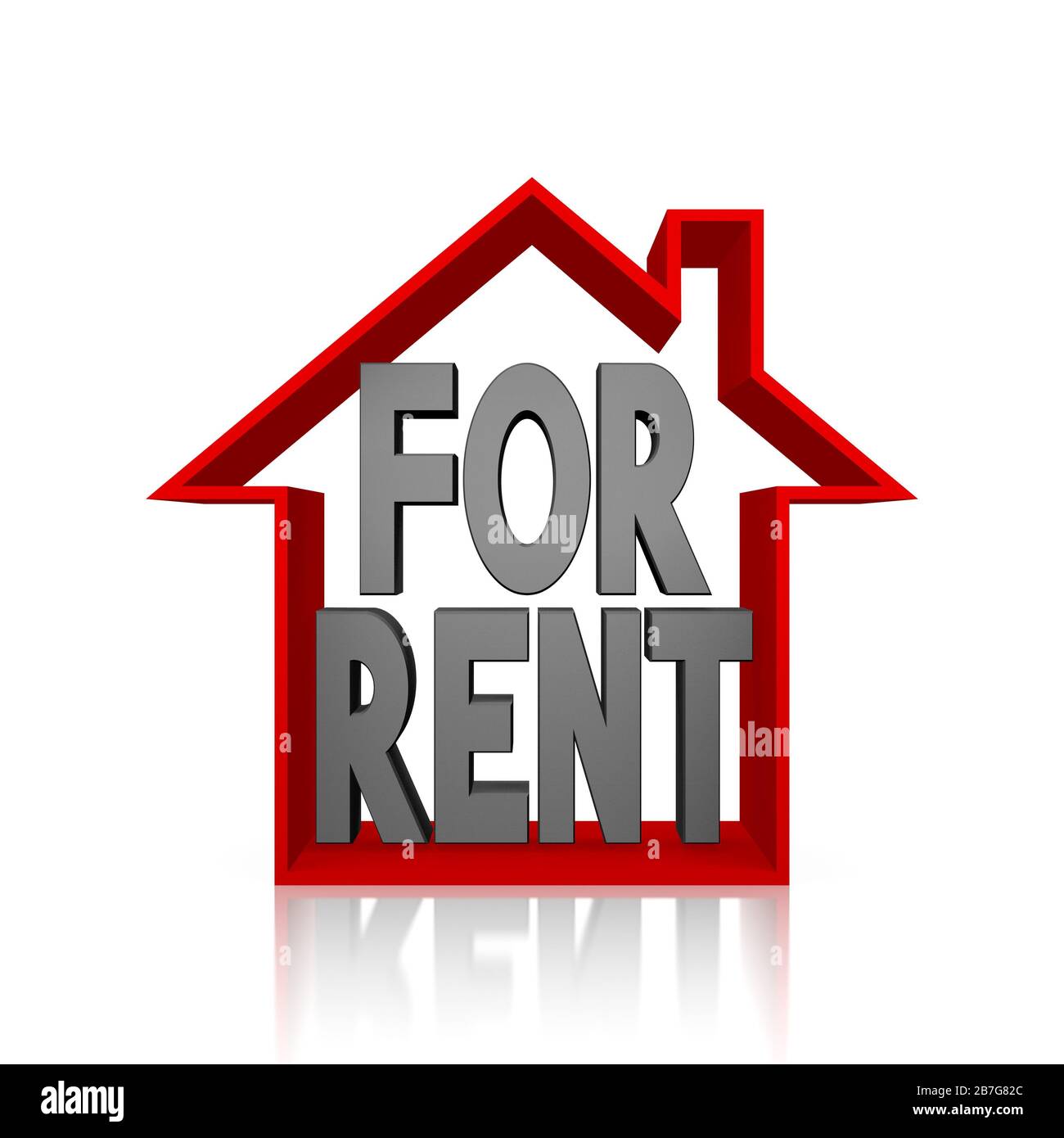 3D house for rent concept Stock Photo Alamy