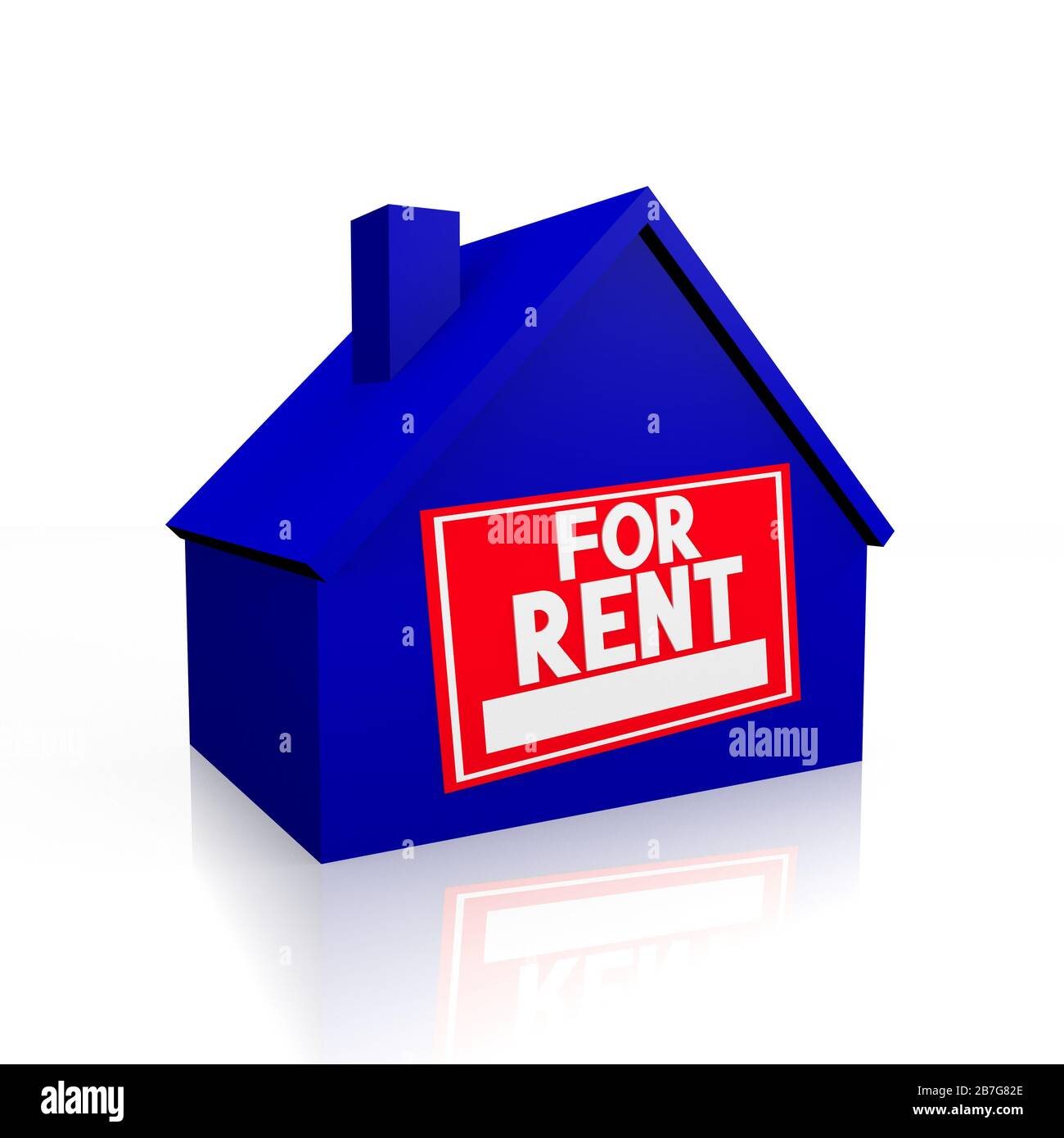 3D house for rent concept Stock Photo Alamy