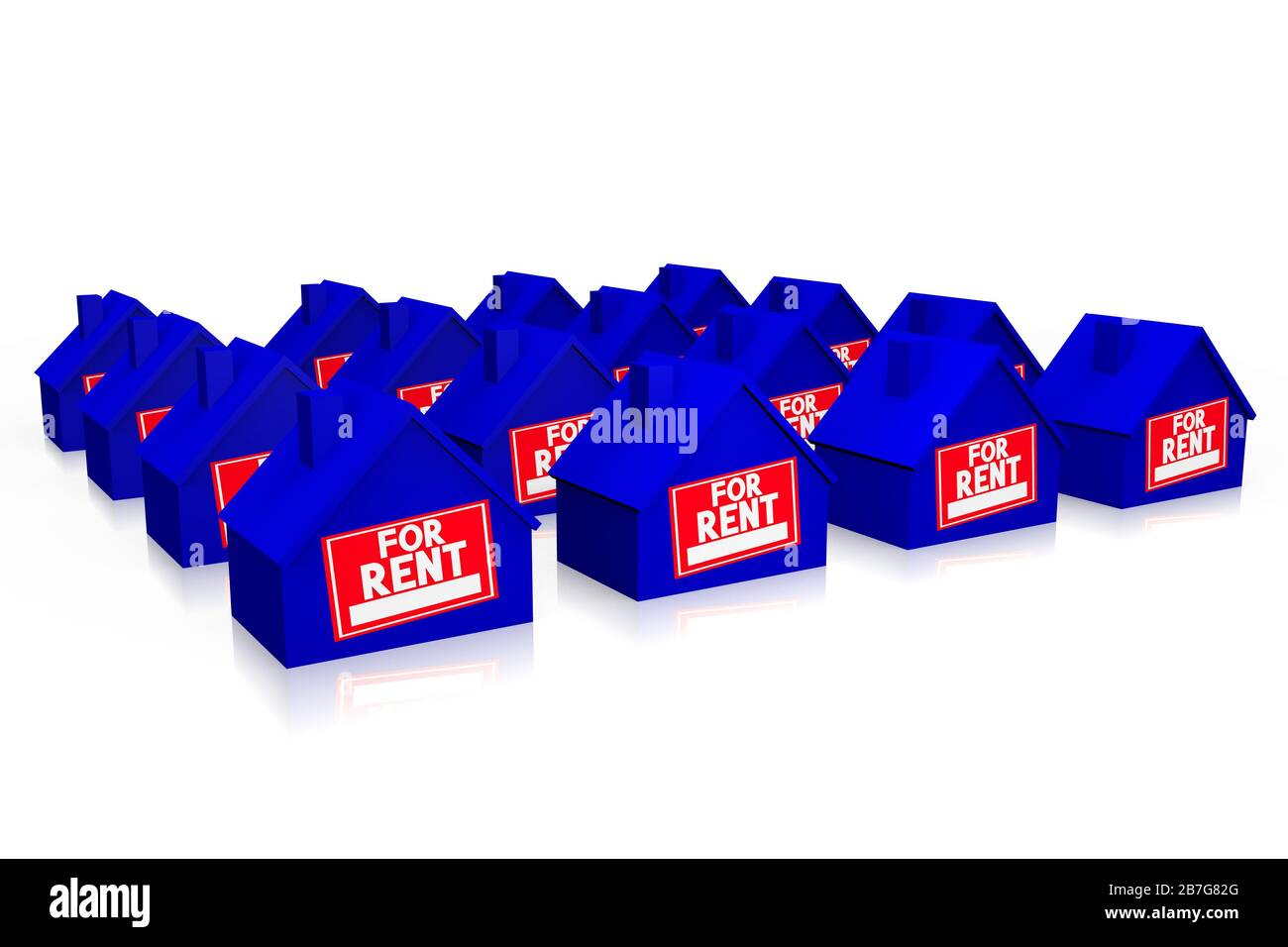3D house for rent concept Stock Photo Alamy