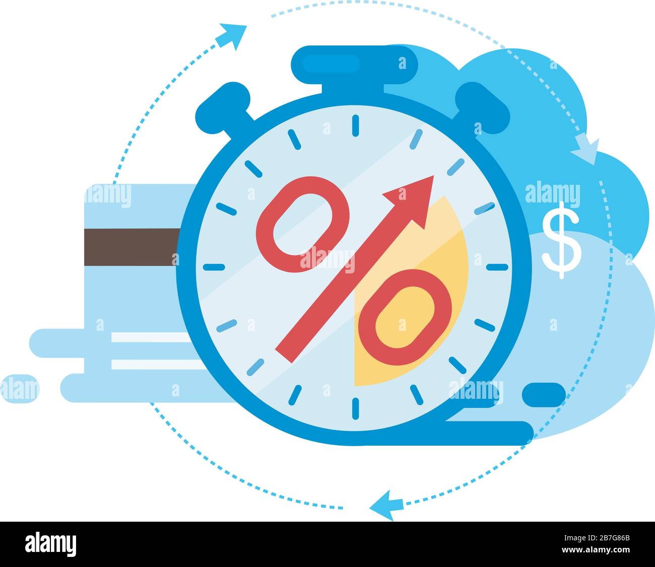 Invoice payment term flat vector illustration Stock Vector