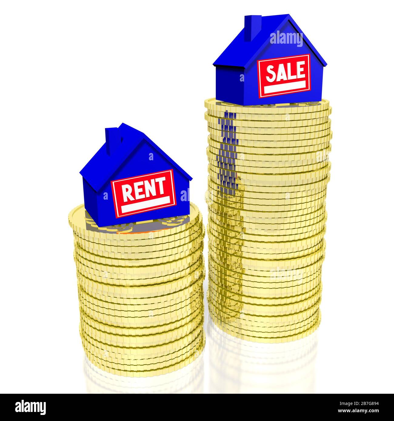 Daily Rent Shape Three dimensioal shape hi-res stock photography and images - Alamy