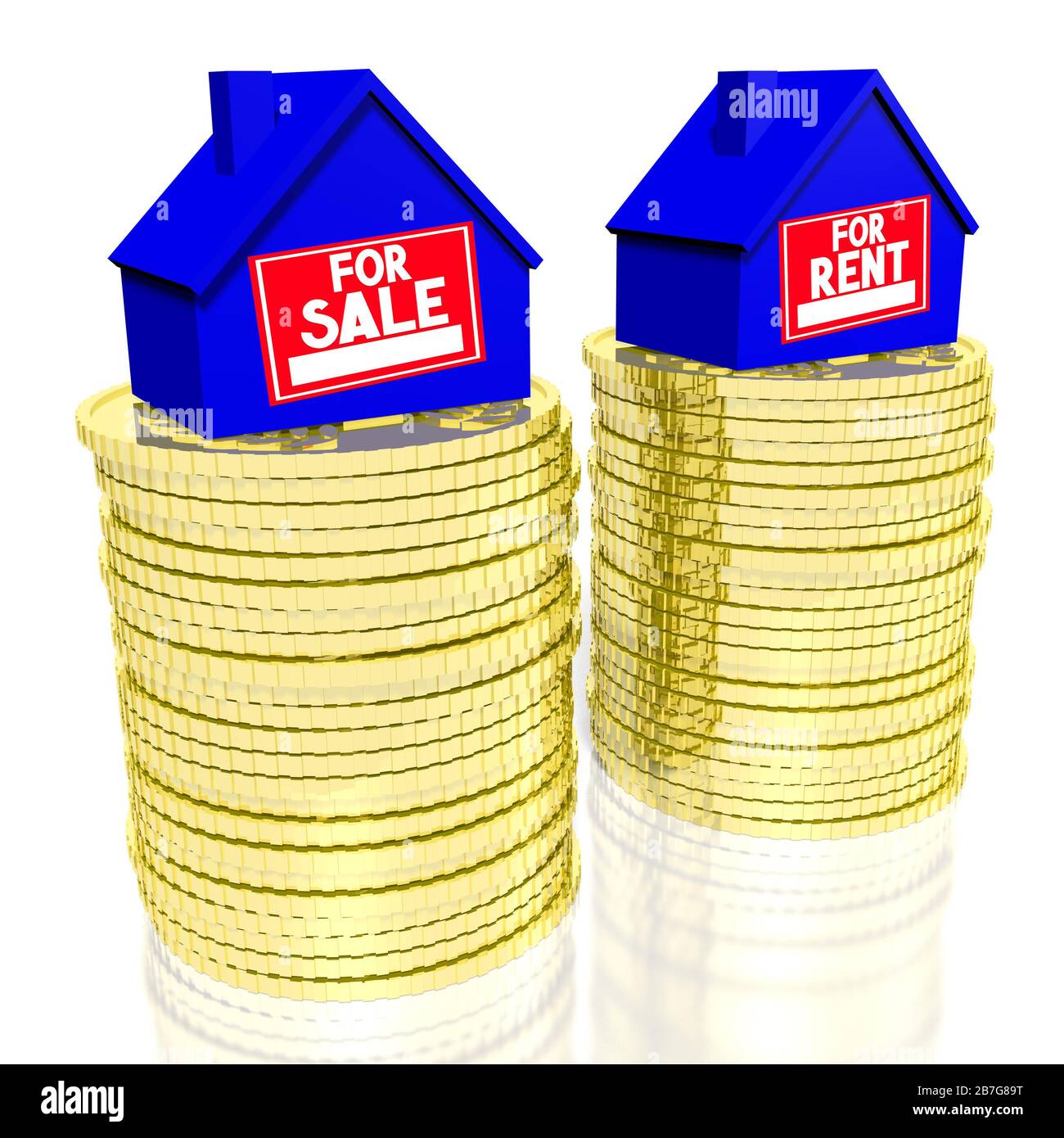 Daily Rent Shape Three dimensioal shape hi-res stock photography and images - Alamy