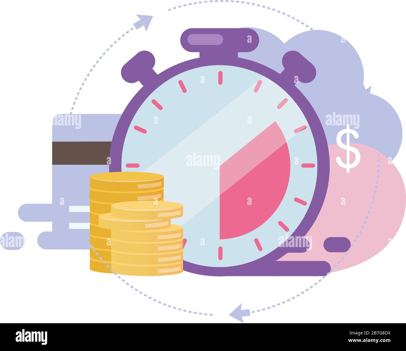 Instant payment flat vector illustration Stock Vector