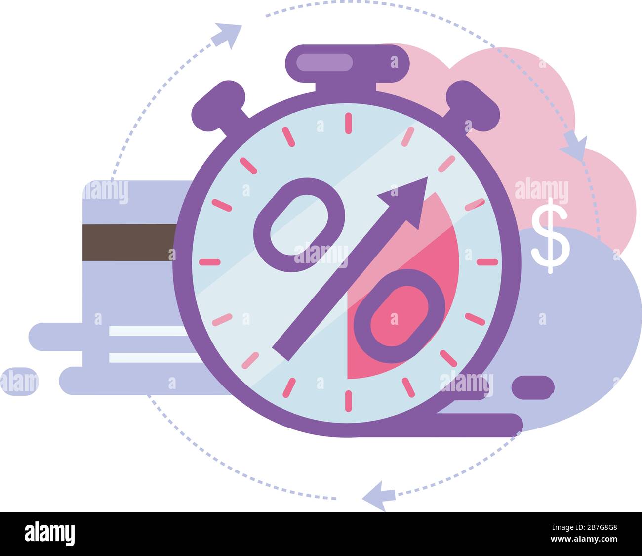 Time is money flat vector illustration Stock Vector