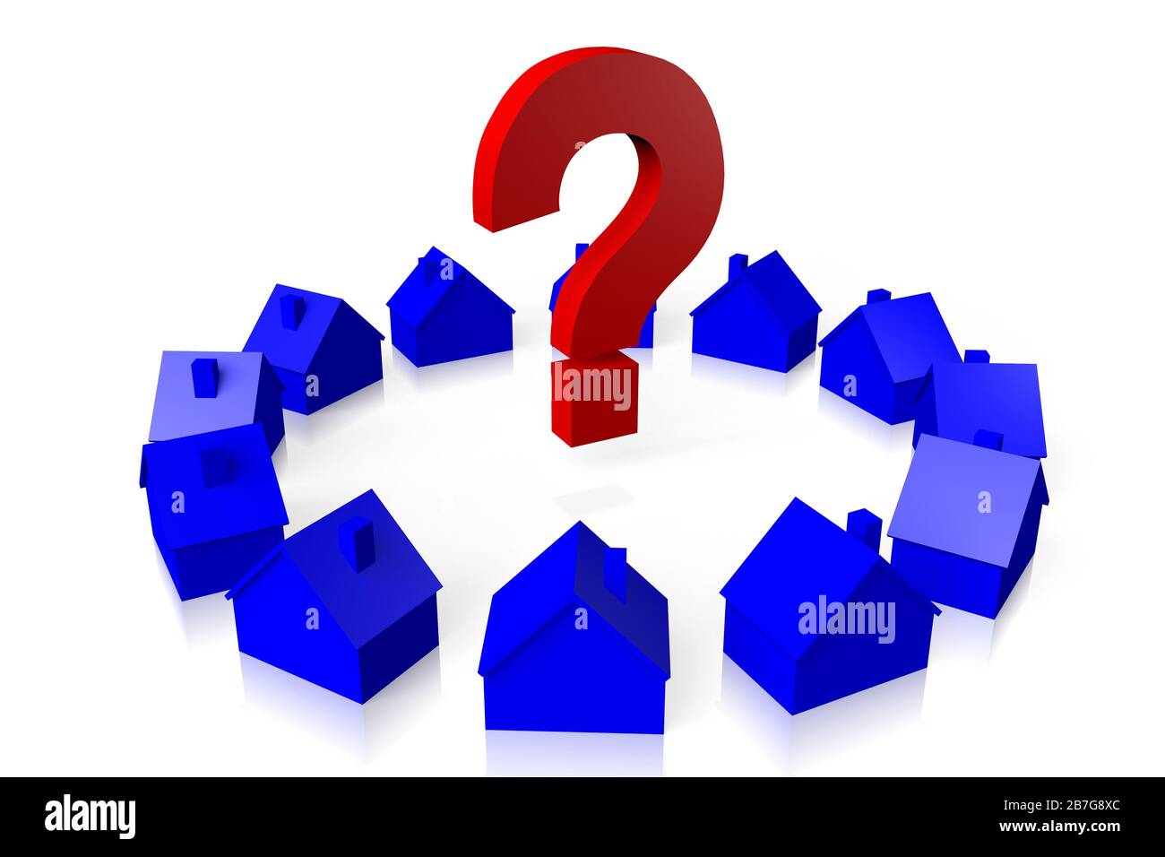 3D housing issues concept Stock Photo - Alamy