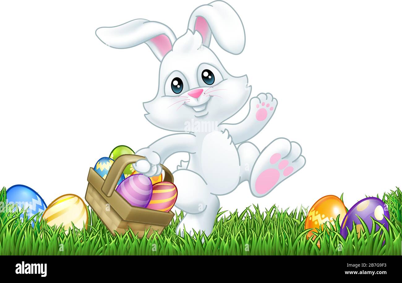 Easter Bunny Rabbit Eggs Basket Background Cartoon Stock Vector Image & Art - Alamy Easter Bunny Rabbit Eggs Basket Background Cartoon Stock Vector Image & Art - Alamy