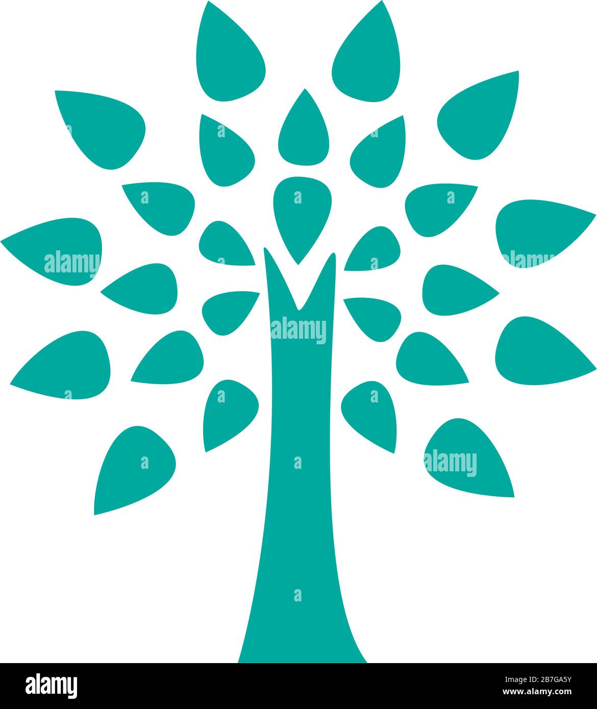tree plant forest with leafs silhouette style icon Stock Vector Image ...