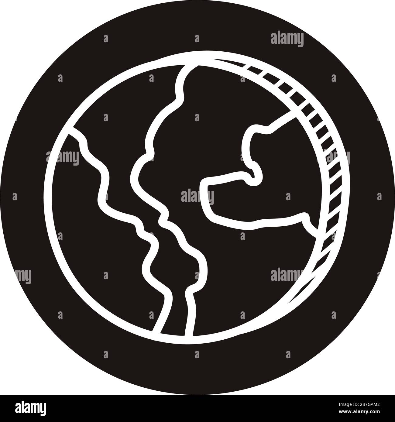 world planet earth doodle block style icon Stock Vector Image & Art - Alamy