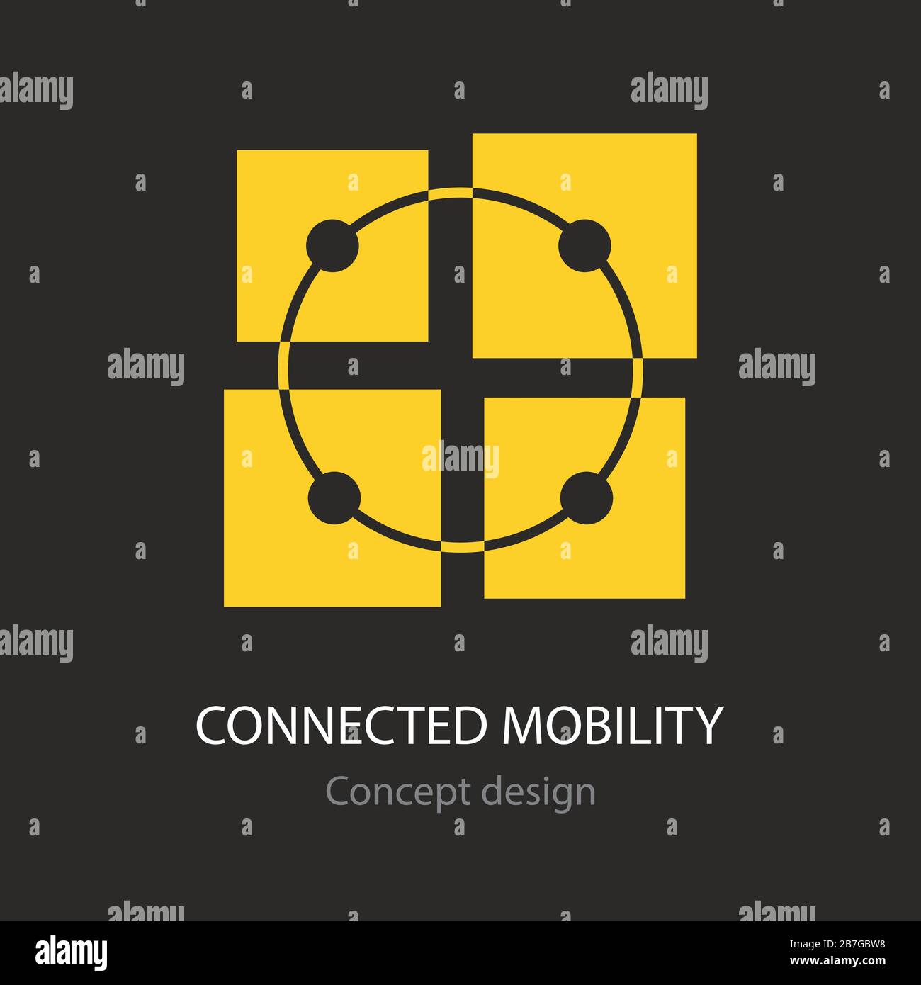 Connected mobility busines icon concept design Stock Vector