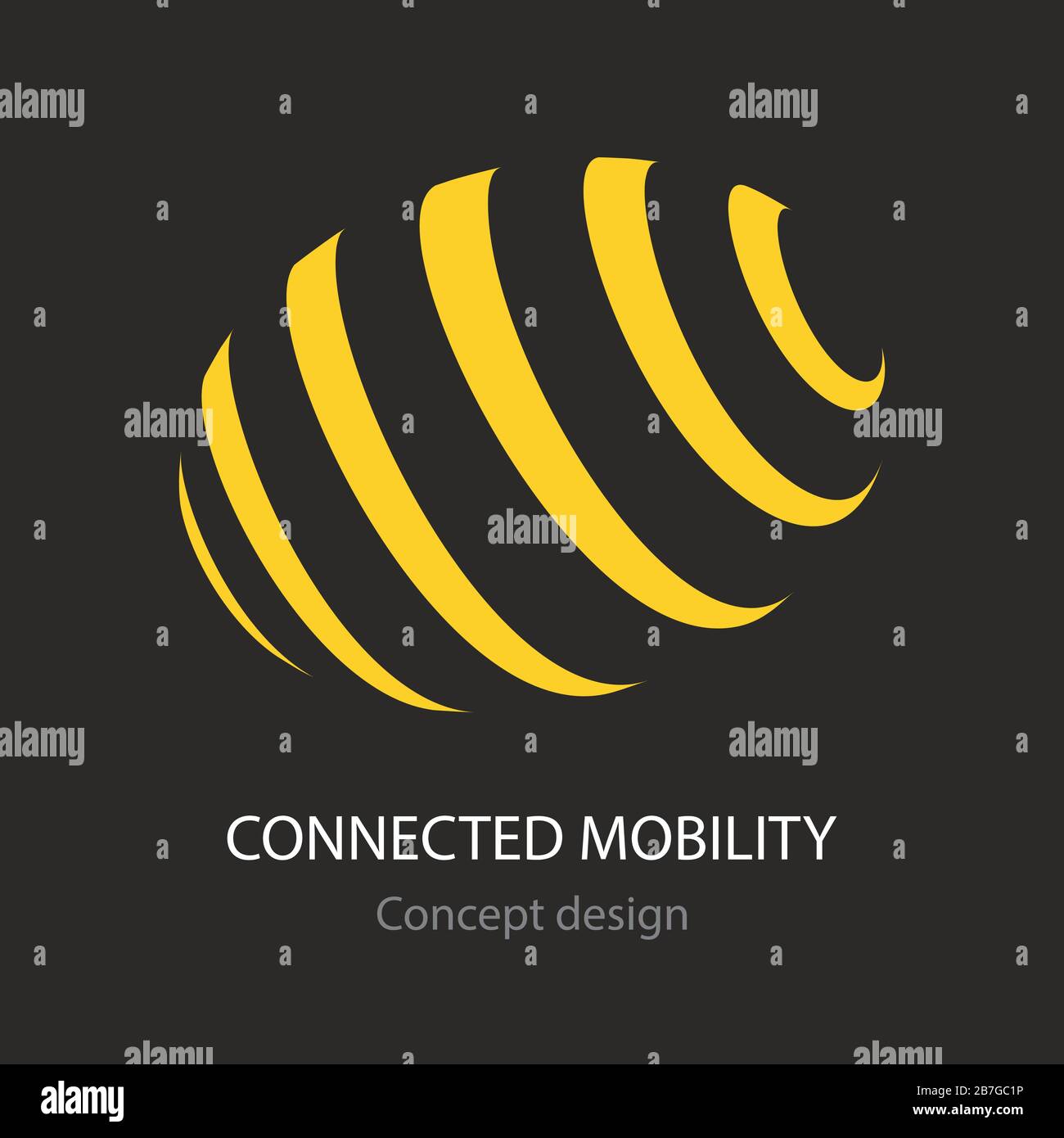 Connected mobility busines icon concept design Stock Vector