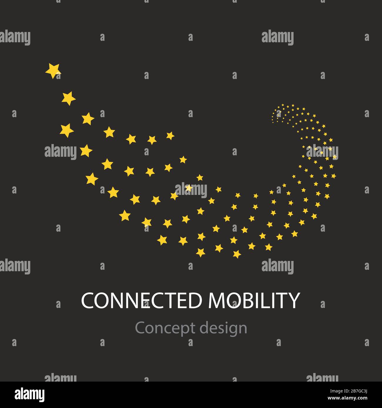 Connected mobility busines icon concept design Stock Vector