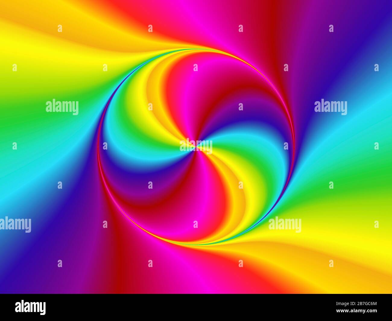 Colour Spectrum Circle Swirl Stock Photo