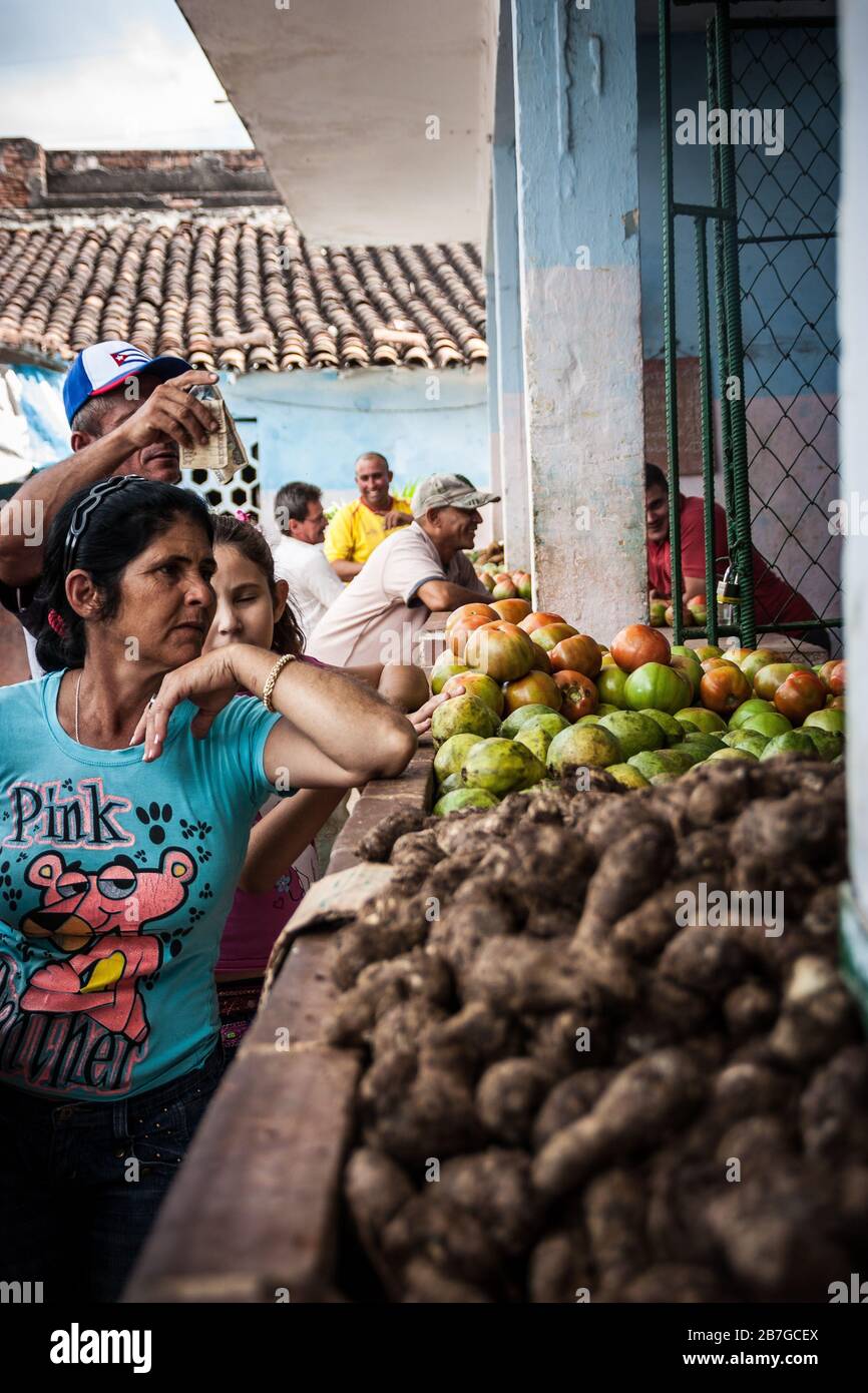 Lifestyle in Cuba markets Stock Photo