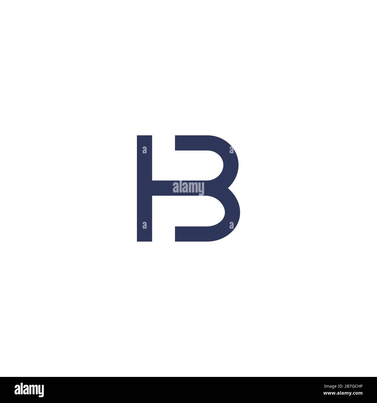 Initial letter bh logo or hb logo vector design templates Stock Vector