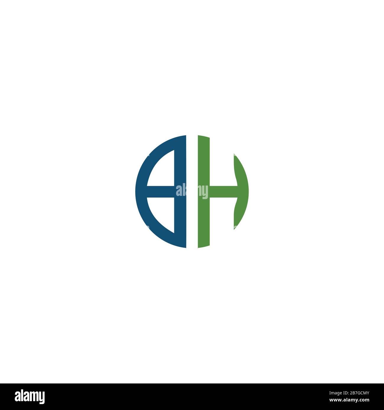 Initial letter bh logo or hb logo vector design templates Stock Vector