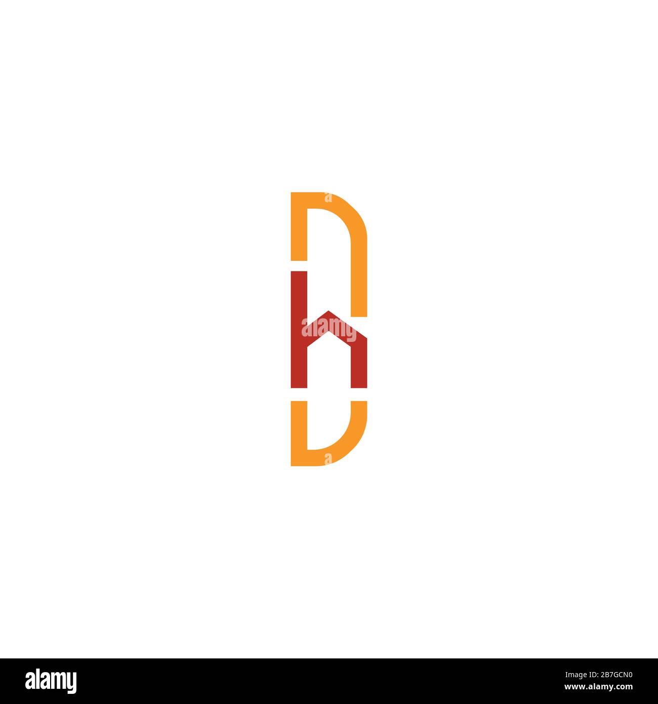 Initial letter bh logo or hb logo vector design templates Stock Vector