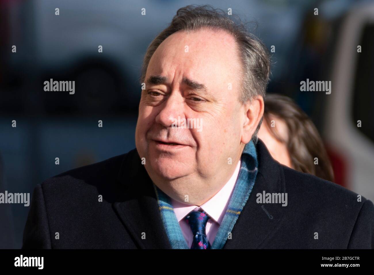 Edinburgh, Scotland, UK. 16 March, 2020.  Alex Salmond arrives at High Court in Edinburgh on the sixth day of his trial.  Iain Masterton/Alamy Live News Stock Photo