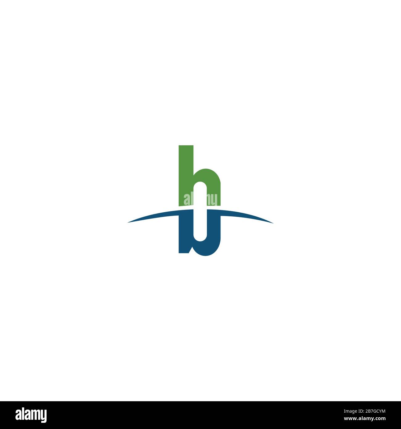 Initial letter bh logo or hb logo vector design templates Stock Vector