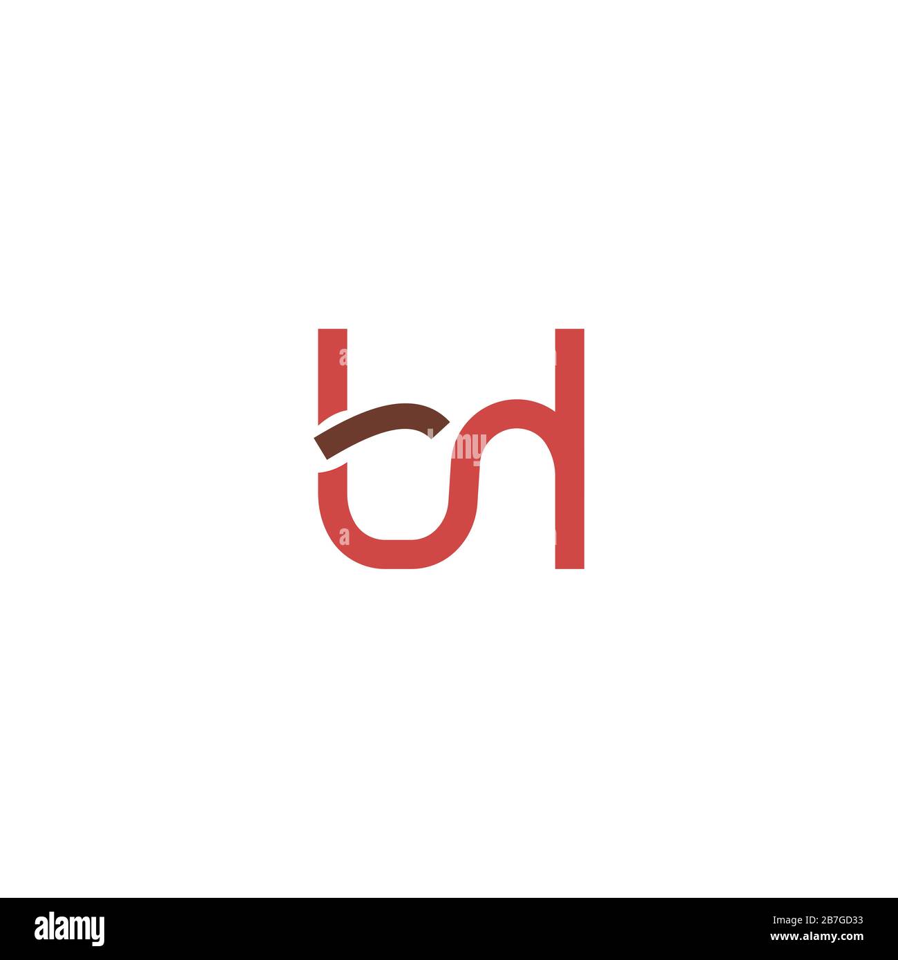 Initial letter bh logo or hb logo vector design templates Stock Vector