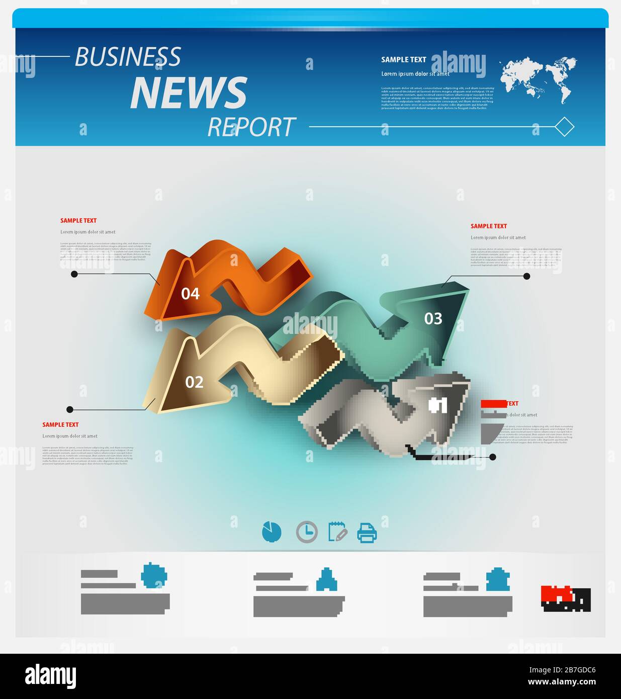 Business infographic template pack for interactive data communication ...