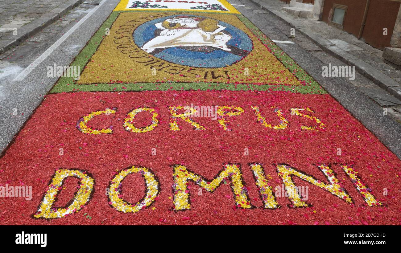 the infiorata of corpus domini The Solemnity of the Most Holy Body