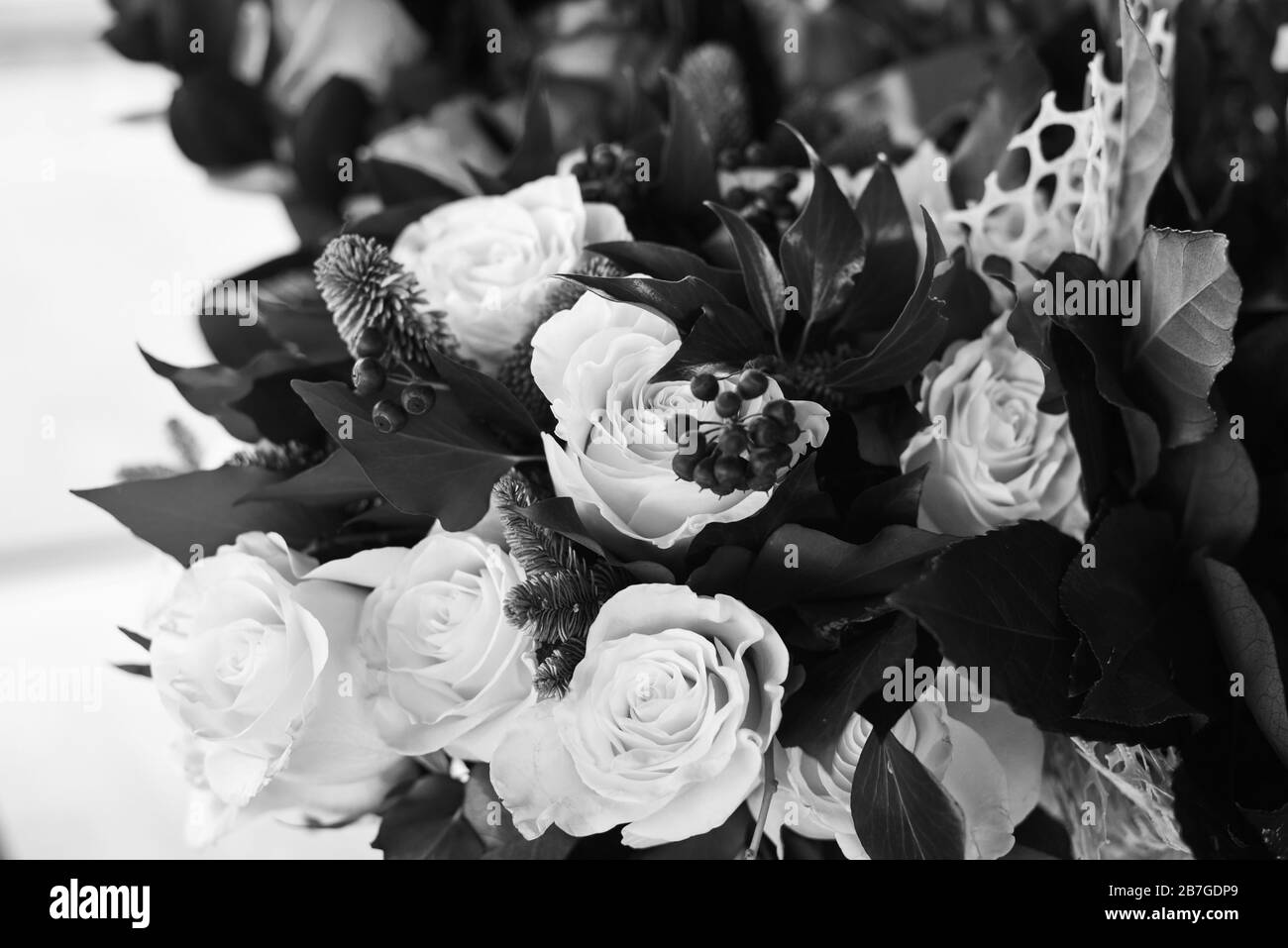 natural roses flower bouquet close up Stock Photo Alamy