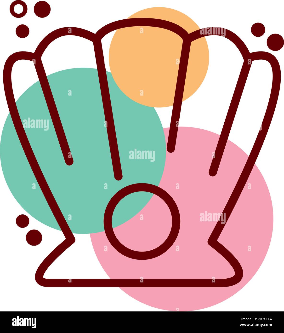shell sea animal line and color style icon Stock Vector Image & Art - Alamy