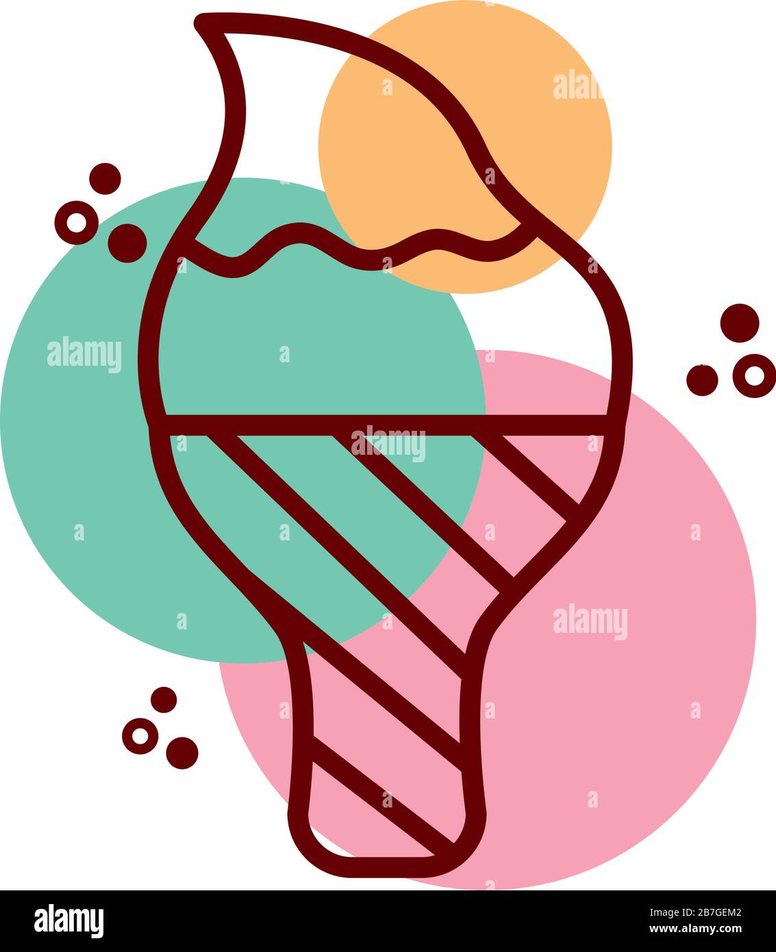 ice cream line and color style icon Stock Vector Image & Art - Alamy