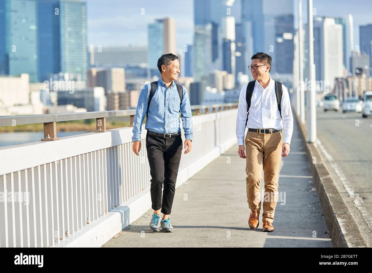 Mature Japanese men downtown Osaka, Japan Stock Photo Alamy
