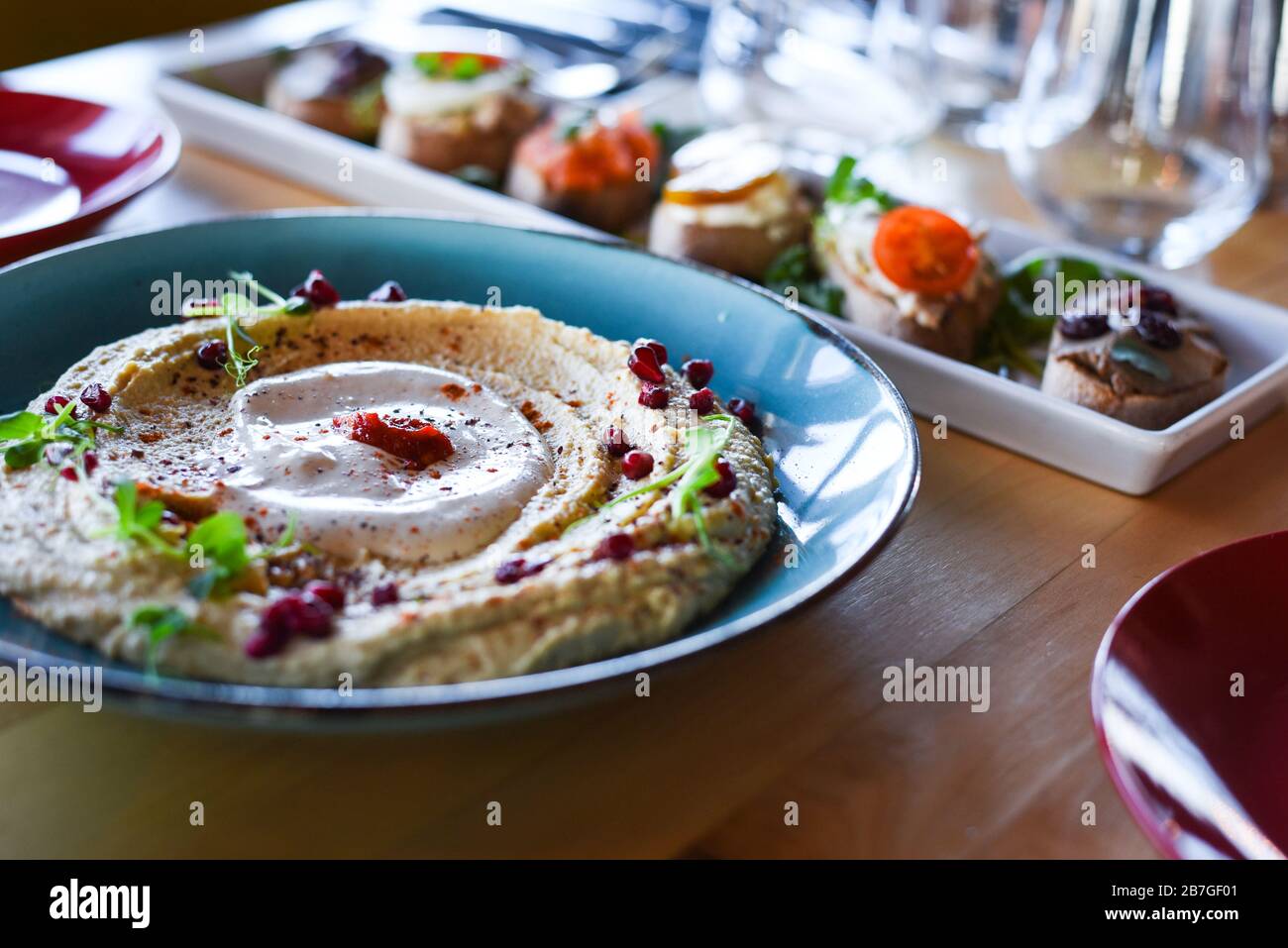 Mediterranean vegetables humus dip hi-res stock photography and images ...