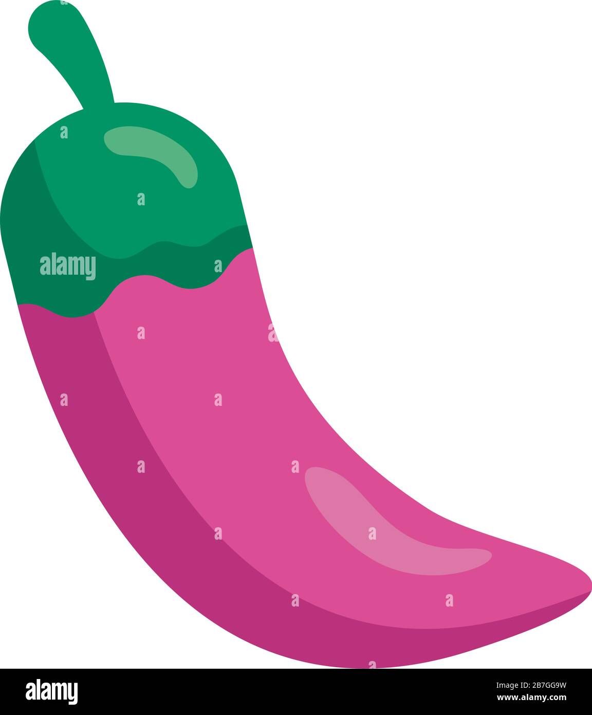 chili pepper hot vegetable detaild style icon Stock Vector Image & Art ...