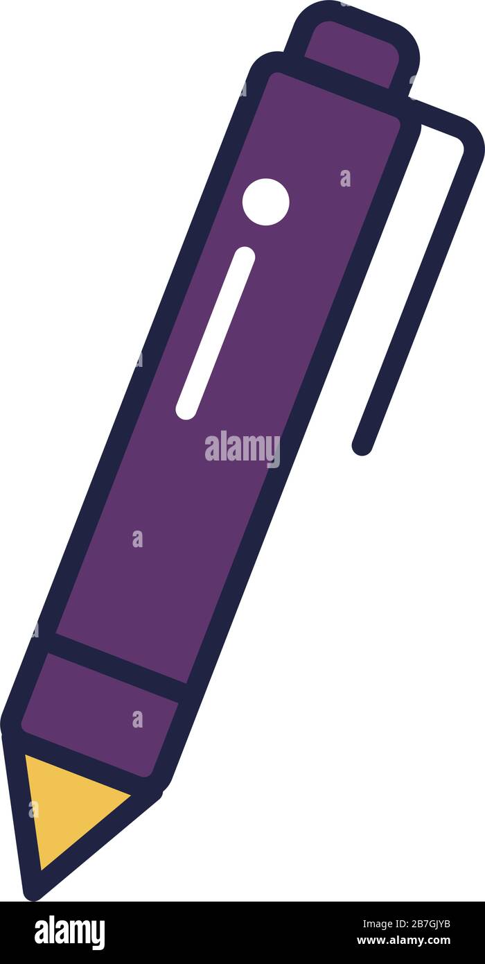 pen school supply line and fill style Stock Vector Image & Art - Alamy