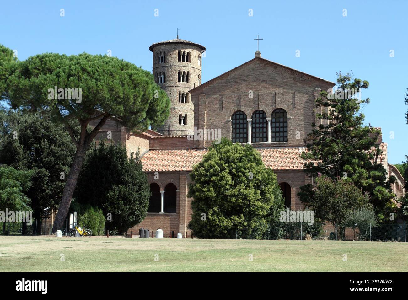Ravenna, Italy - September 12, 2015: The Basilica of Sant'Apollinare in Classe Stock Photo