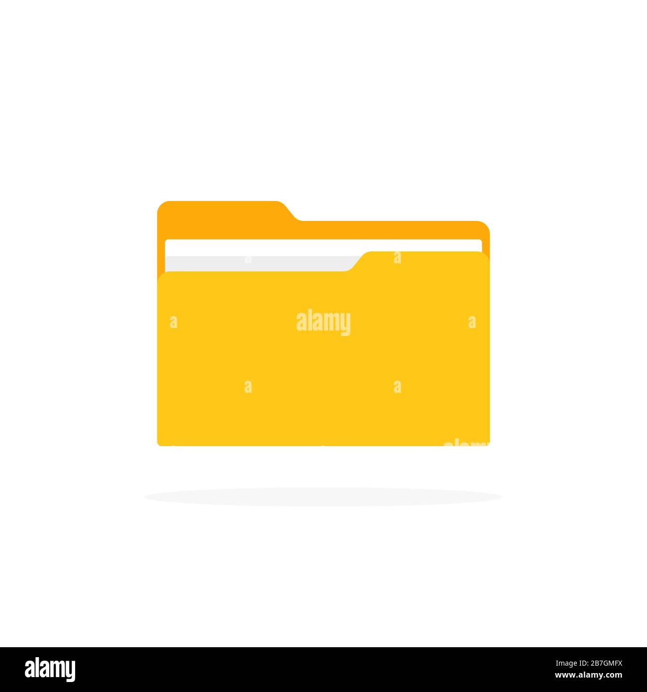 Folder icon with shadow flat style. Vector Stock Vector Image & Art - Alamy